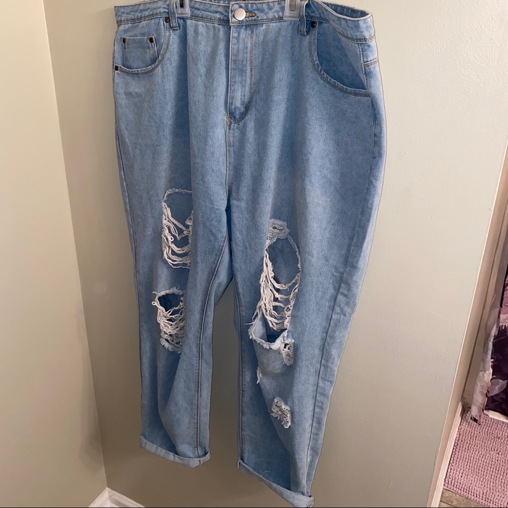 Destructed Mom Jeans